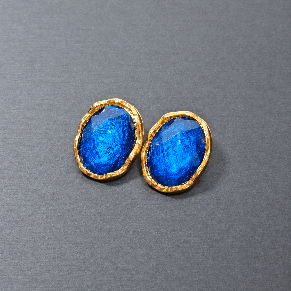 Elegant Dainty Oval Earrings, Western‑Style Temperament, Light Luxury Gold‑Plated