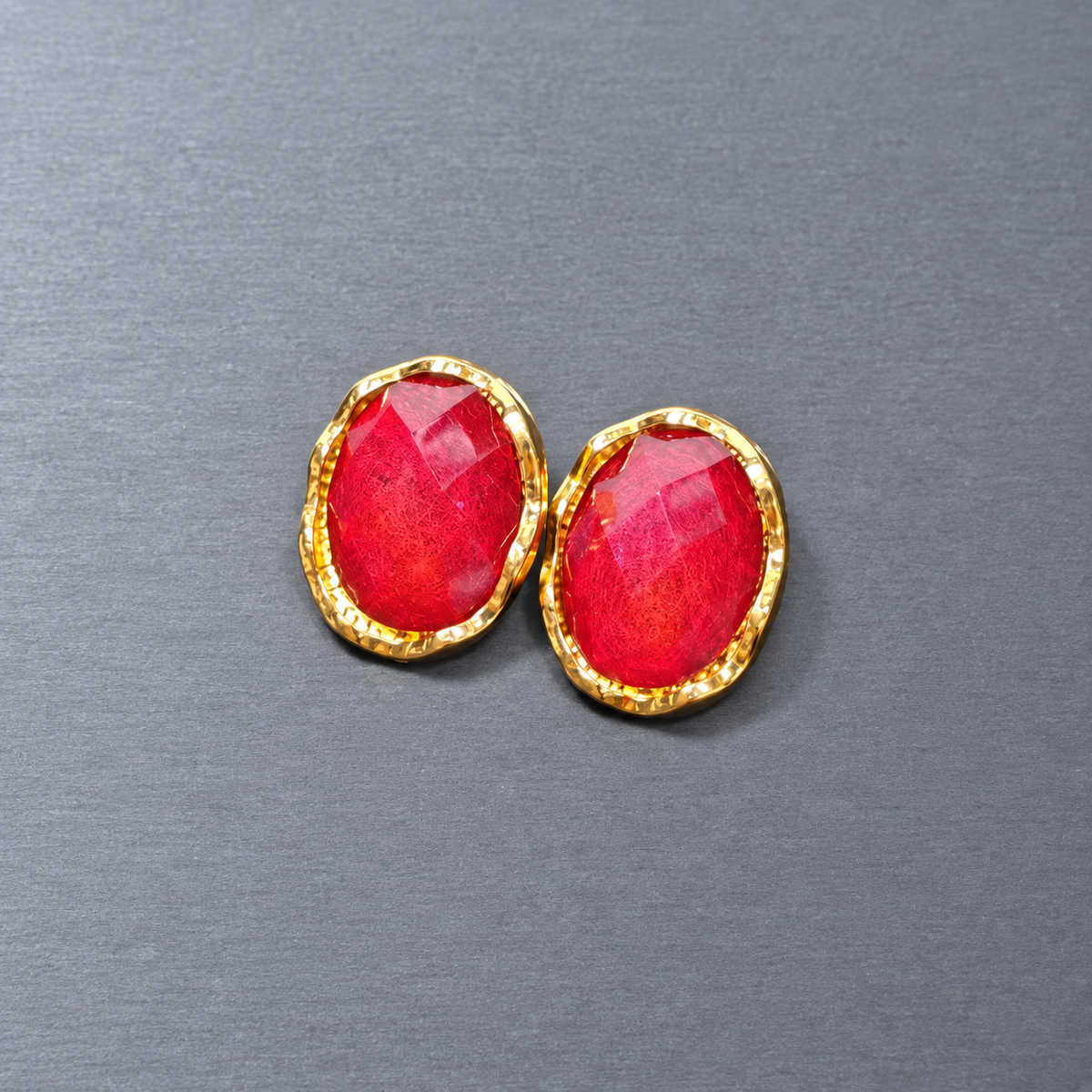 Elegant Dainty Oval Earrings, Western‑Style Temperament, Light Luxury Gold‑Plated