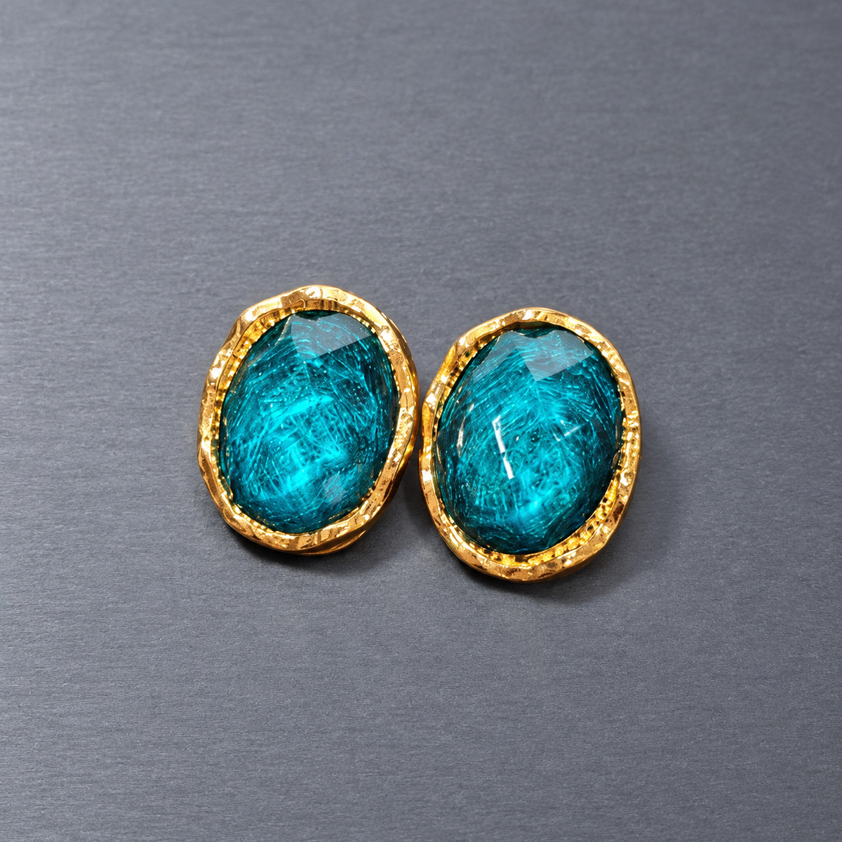 Elegant Dainty Oval Earrings, Western‑Style Temperament, Light Luxury Gold‑Plated