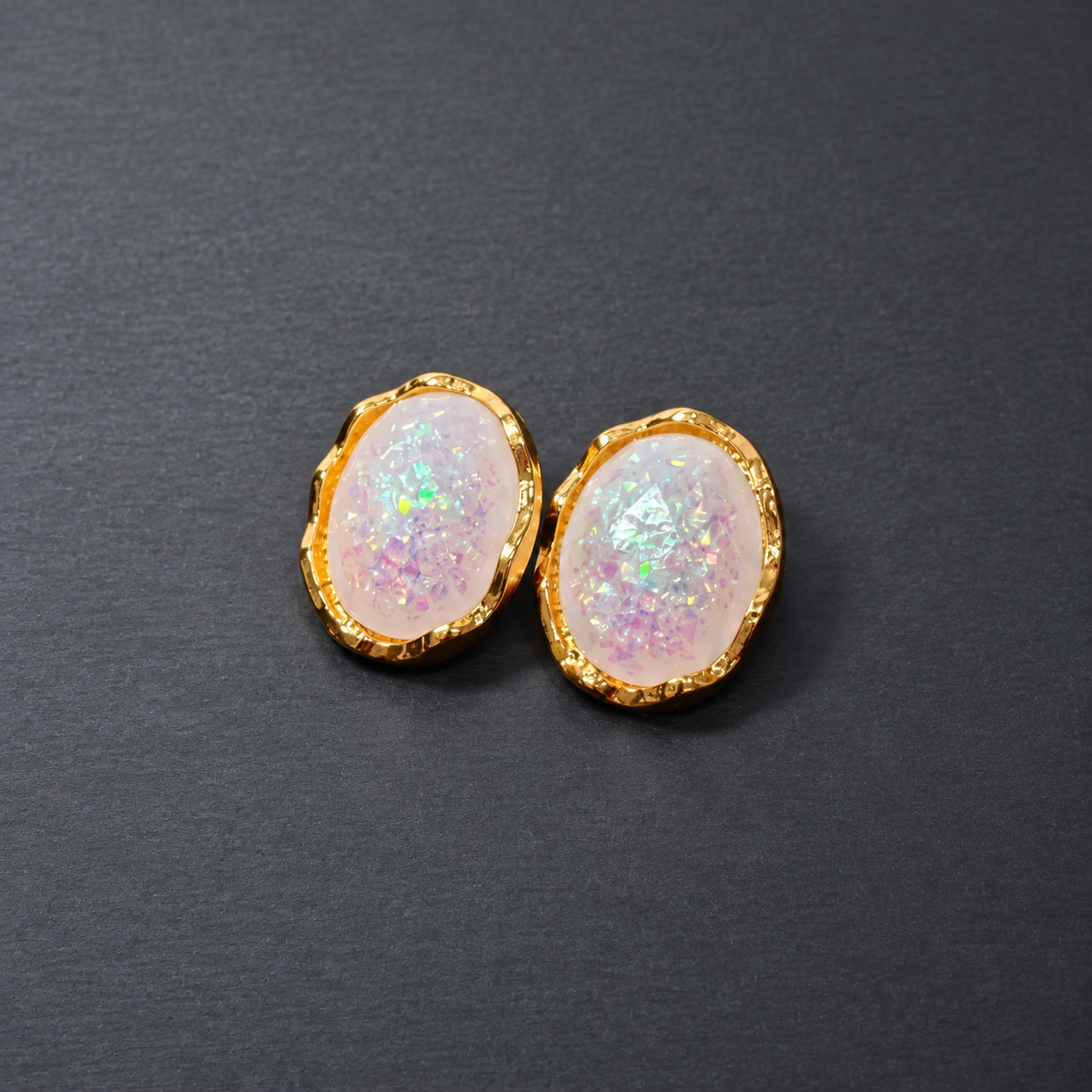 Elegant Dainty Oval Earrings, Western‑Style Temperament, Light Luxury Gold‑Plated