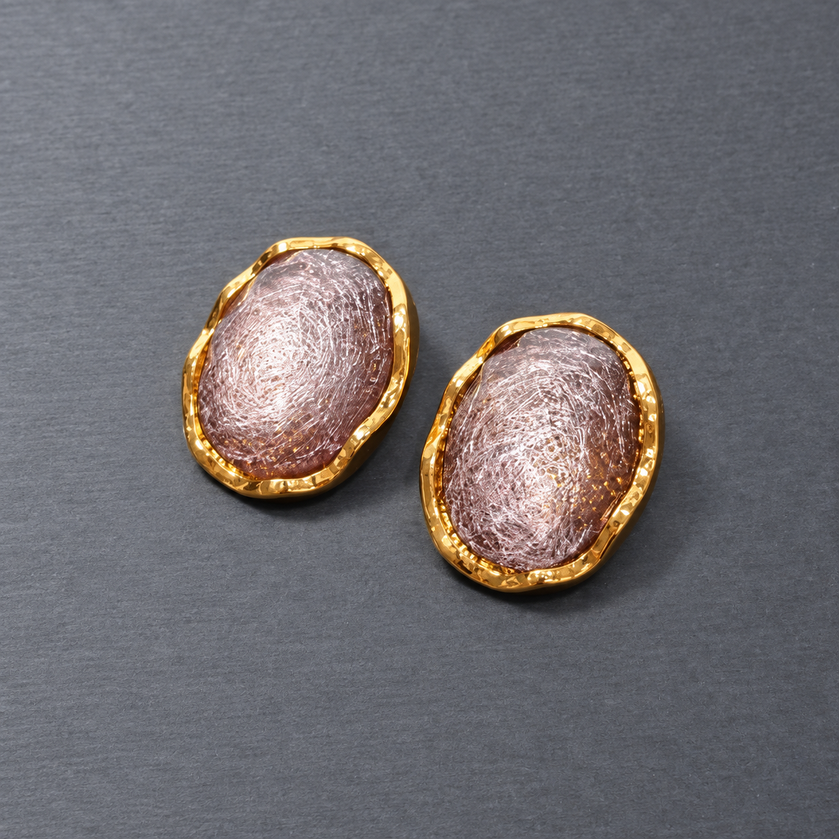 Elegant Dainty Oval Earrings, Western‑Style Temperament, Light Luxury Gold‑Plated