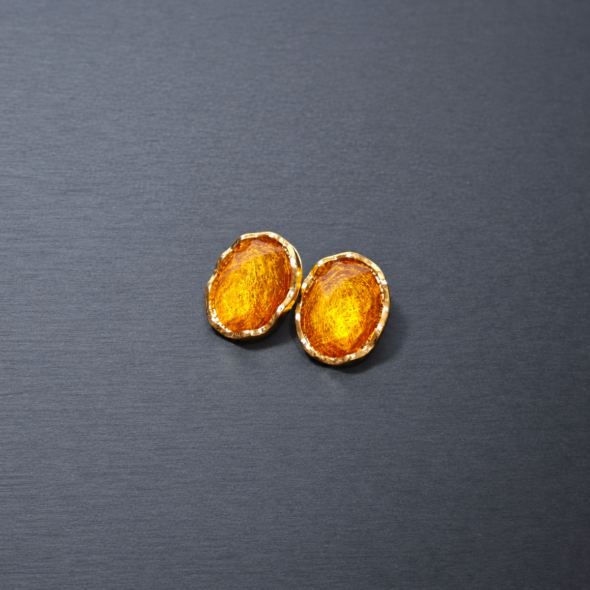 Elegant Dainty Oval Earrings, Western‑Style Temperament, Light Luxury Gold‑Plated