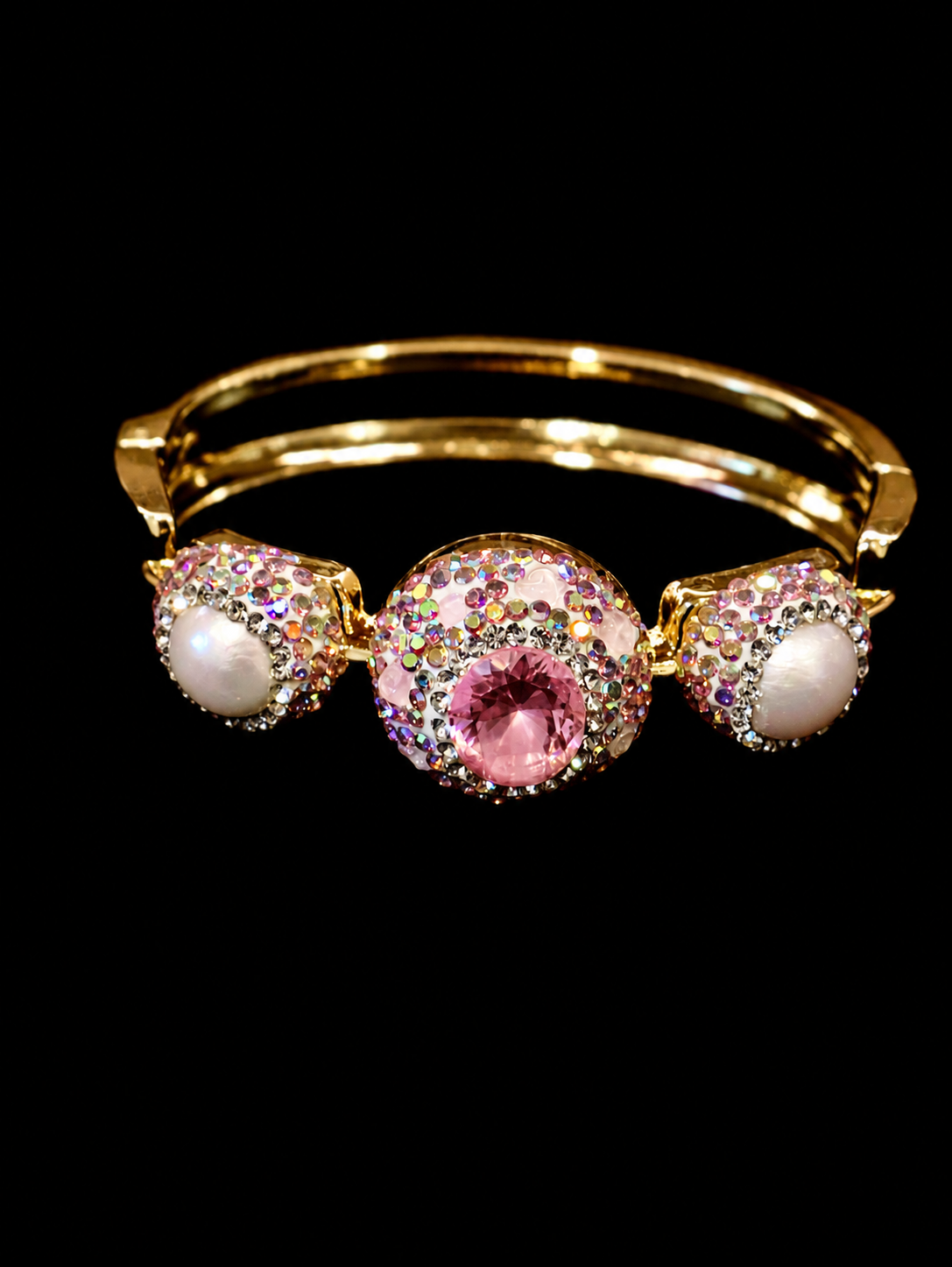 Natural Baroque Pearl Rhinestone‑Inlaid Crystal & Natural Stone 4‑Piece Jewelry Set